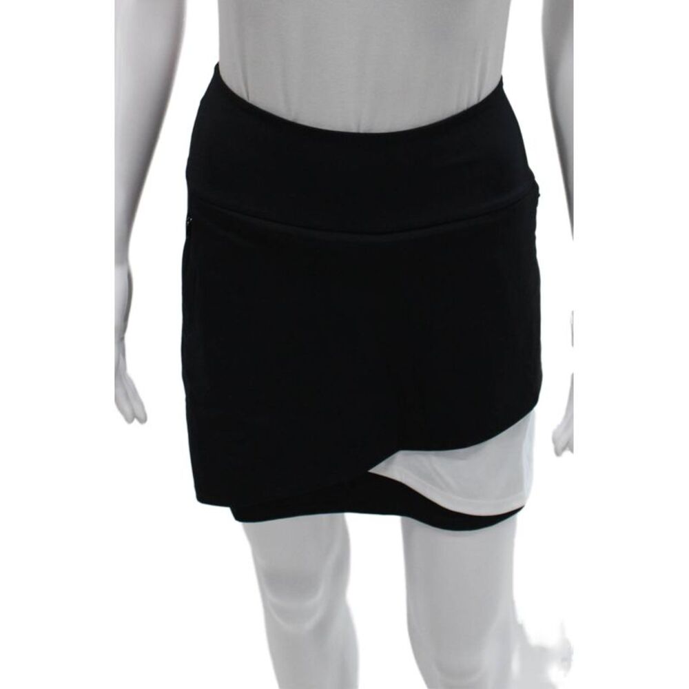 Kinona Womens Athletic Black Nylon Skort Size 2XS